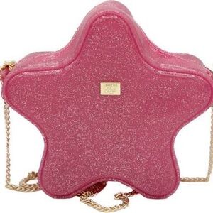 Pink Star Glitter Jelly Crossbody Bag
